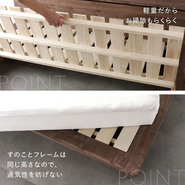 モダンデザイン ローベッド パネルタイプ グレージュ - Image 9