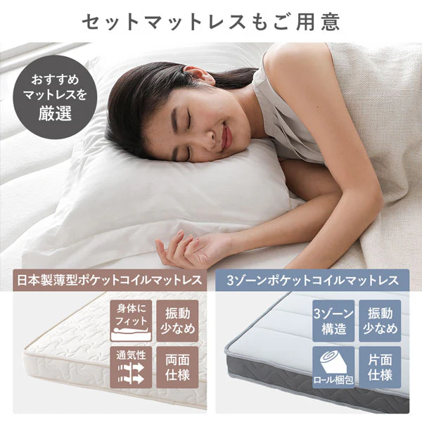 【お客様組み立て】日本製 引き出し5杯大容量ベッド（照明付き） ホワイト - Image 16