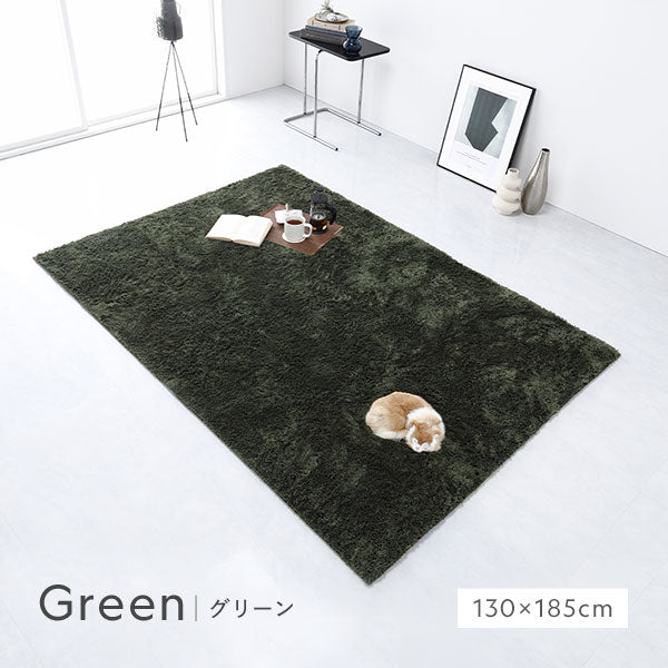 洗えるシャギーラグ 長方形 約90×185cm(1畳) オレンジ - Image 9