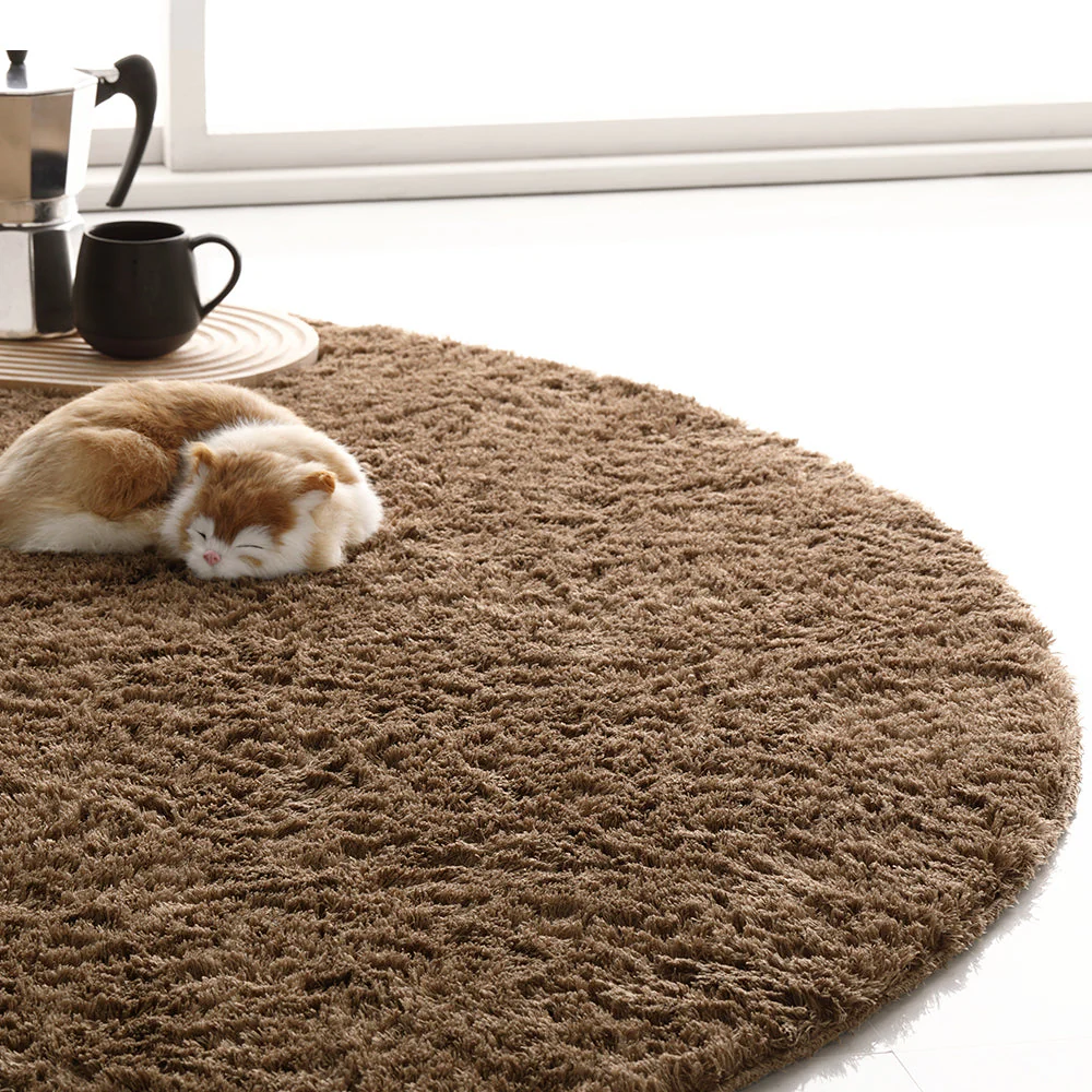 洗えるシャギーラグ 楕円形(約R100×150cm) パープル - Image 23