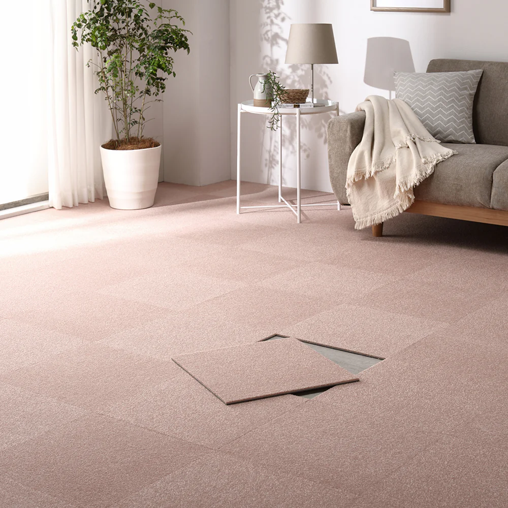 日本製 置くだけでズレない 洗える北欧調タイルカーペット 単色10枚セット(約40×40cm) アッシュブラウン - Image 37