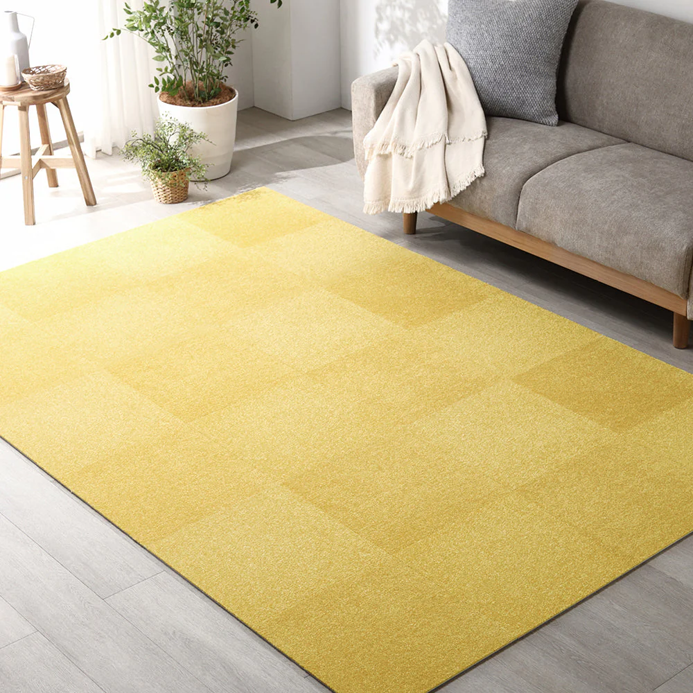 日本製 置くだけでズレない 洗える北欧調タイルカーペット ラグ用セット 約160×240cm(24枚セット) オフホワイト - Image 43