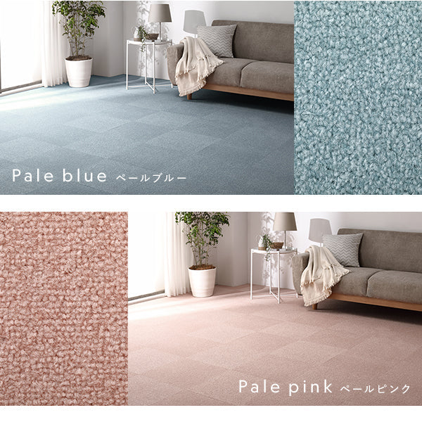 日本製 置くだけでズレない 洗える北欧調タイルカーペット ラグ用セット 約160×200cm(20枚セット) オフホワイト×ベージュ - Image 5