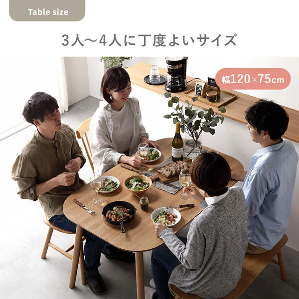 天然木 ウィンザーチェアダイニング5点セット 長方形120×75cm ナチュラル - Image 15
