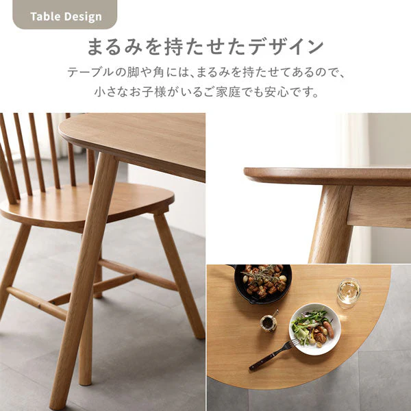 天然木 ウィンザーチェアダイニング5点セット 円形90cm ナチュラル - Image 12