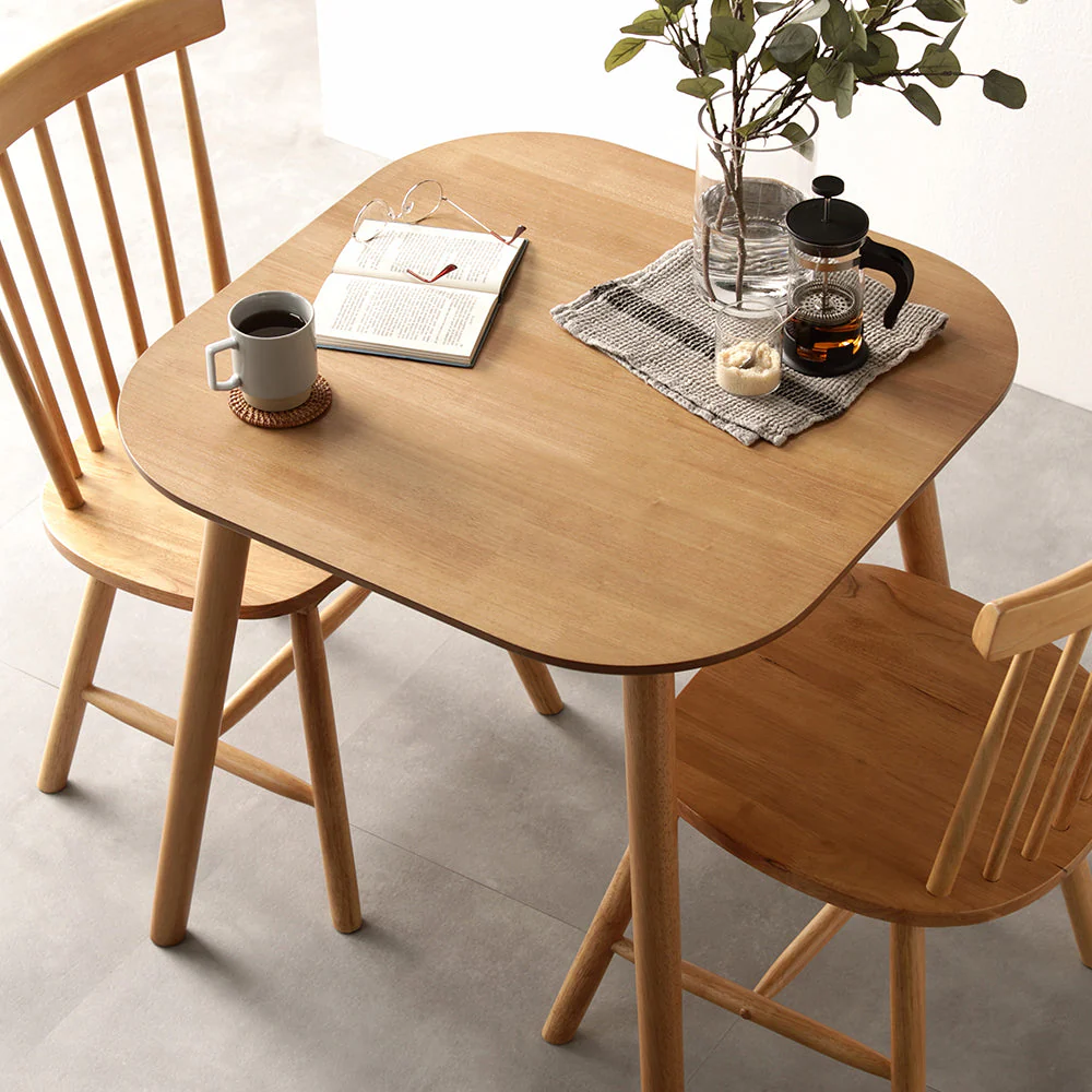 天然木 ダイニングテーブル 正方形75×75cm 単品 ホワイト - Image 27