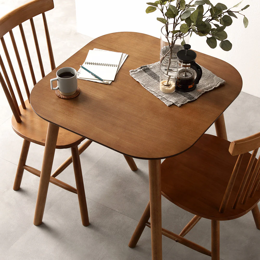 天然木 ダイニングテーブル 正方形75×75cm 単品 ホワイト - Image 28