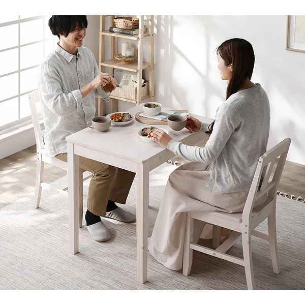 パイン材ダイニング テーブル単品（幅70cm）『Myon ミオン』 ホワイト - Image 16