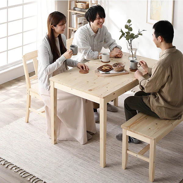 パイン材ダイニング ベンチ単品『Myon ミオン』 ホワイト - Image 14