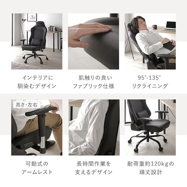 スエード調ファブリック ゲーミングチェア（スタンダード）『Morph モーフ』 モスグリーン - Image 4