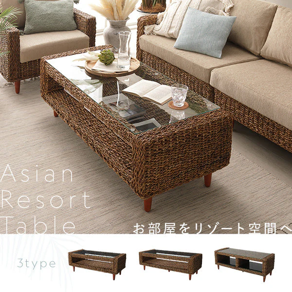 天然素材リゾートテーブル（アバカ） 幅120cm テレビ台兼用タイプ - Image 2