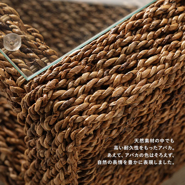 天然素材リゾートテーブル（アバカ） 幅120cm - Image 4