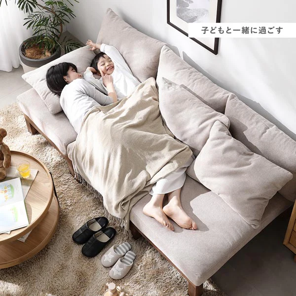 あぐらがかけるユニットソファ『Sven スヴェン』カバー 単品 アイボリー - Image 10