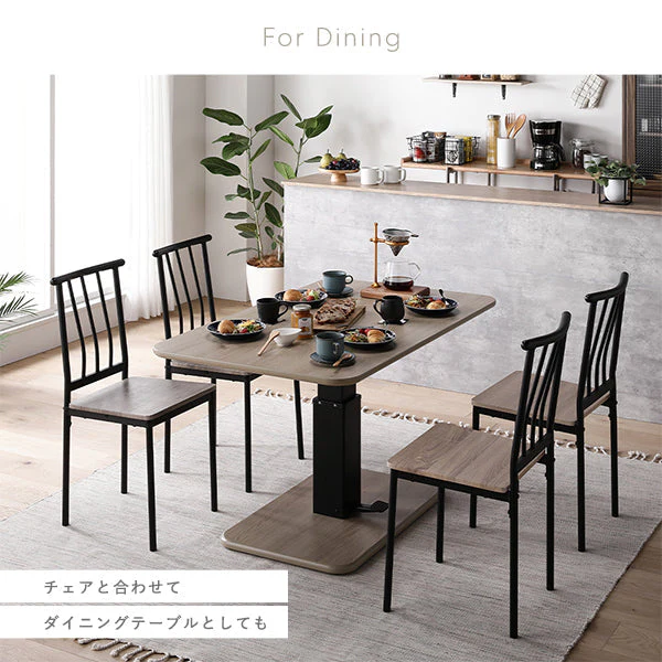 昇降式テーブル 『Lyfka リフカ』 無段階 高さ調整可能 ストーングレー(大理石調) - Image 16