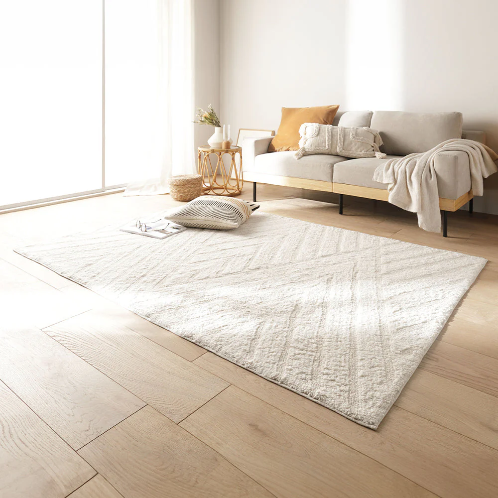 インド綿デザインラグシリーズ 約170×230cm Lattice ダークグレー - Image 19
