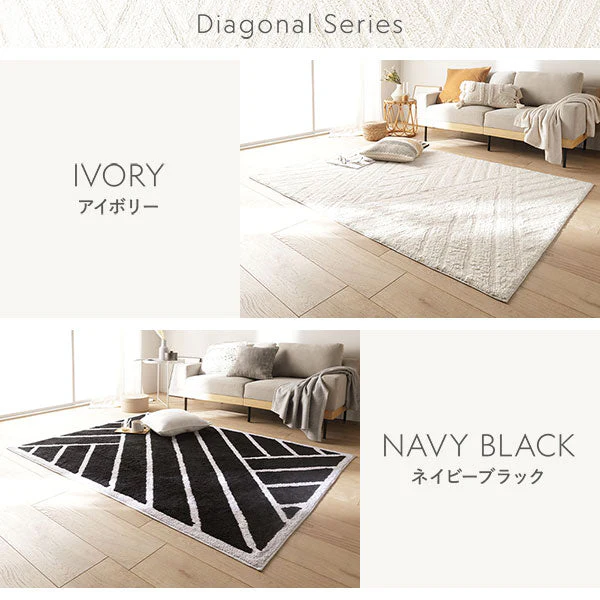 インド綿デザインラグシリーズ 約185×185cm Lattice ダークグレー - Image 12