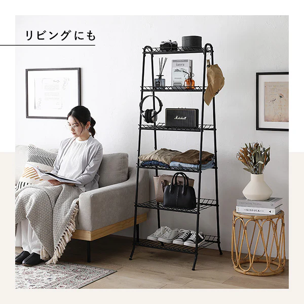 スチールシェルフ 『Neriah ネリア』ブラック - Image 11