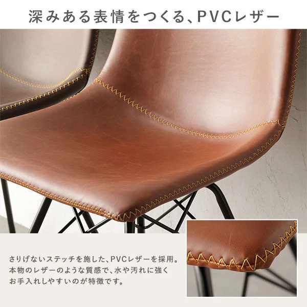 アイアンデザイン ダイニングこたつ 3点セット(ダイニングこたつテーブル+レギュラータイプ チェア/ダークブラウン 2脚) 布団レス - Image 12