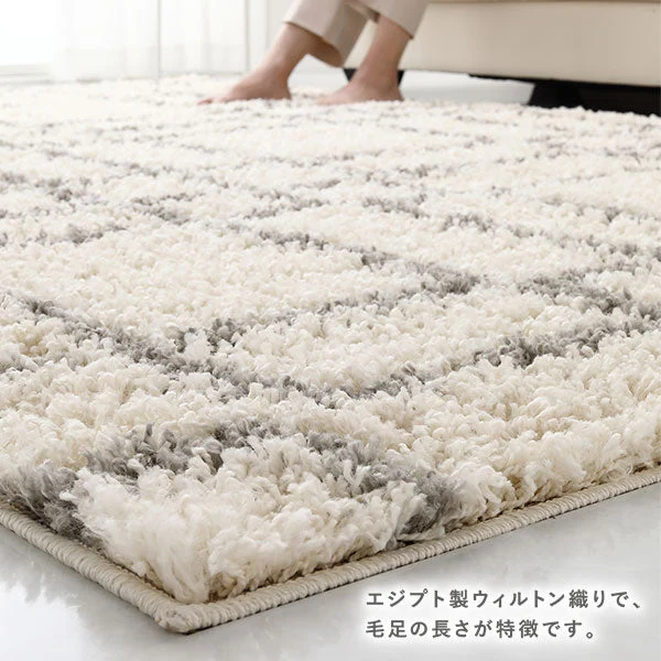 ウィルトン織りデザインラグ 約130×190cm モダン柄 グレー - Image 8
