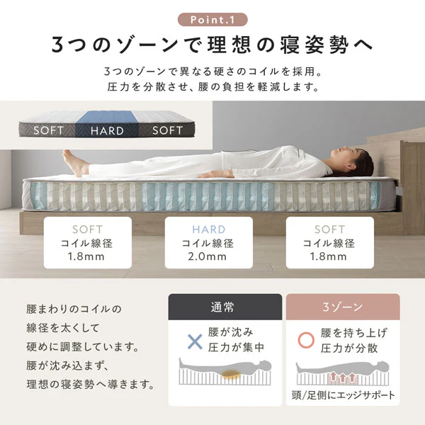 カントリー調引き出し収納ベッド 『Soie ソイエ』ホワイト - Image 24
