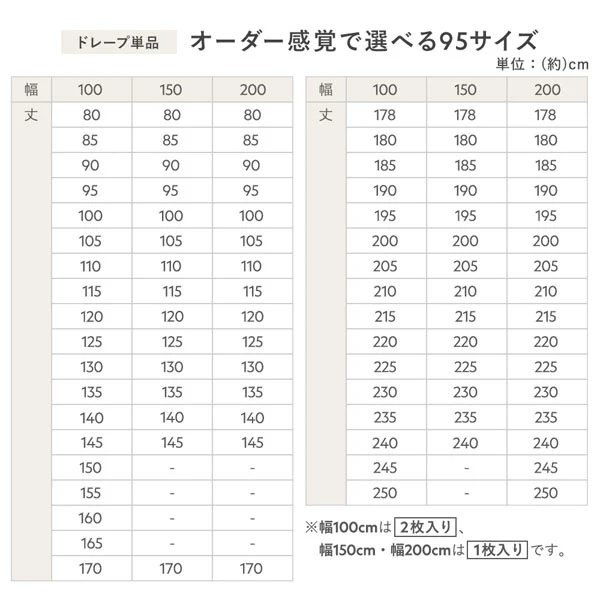 【ドレープ2枚】日本製 遮光率100% 遮熱・遮音に優れた1級遮光カーテン 幅100cm×2枚 アイボリー - Image 22