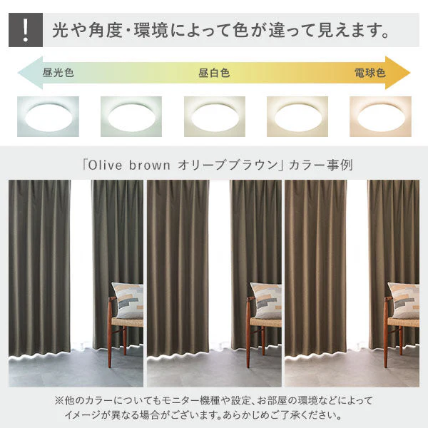 【ドレープ1枚】日本製 遮光率100% 遮熱・遮音に優れた1級遮光カーテン 幅200cm×1枚 ライトグリーン - Image 25