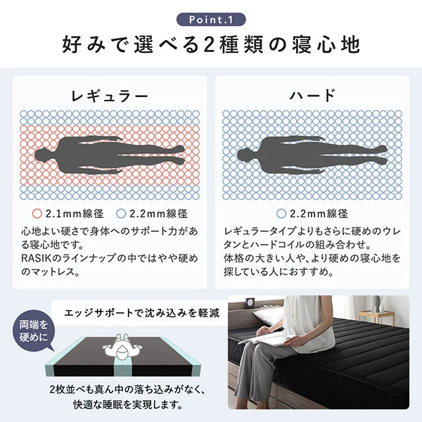 高さ調整可能 天然木すのこベッド 『NOORA ノーラ』 ブラック - Image 34