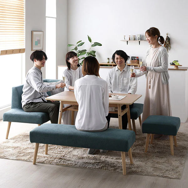 ソファダイニング 左背付きベンチ単品 『Mivo ミヴォ』 ライトブルー - Image 47