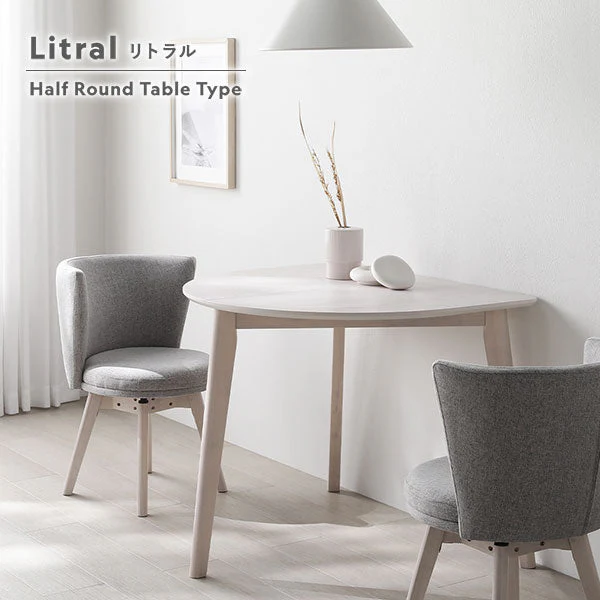 天然木 変形ダイニングテーブル 単品『Litral リトラル』 ナチュラル - Image 2