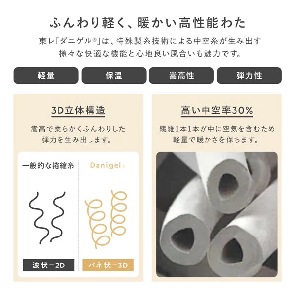 【日本製】抗菌防臭・防ダニ 掛け布団 アイボリー - Image 6
