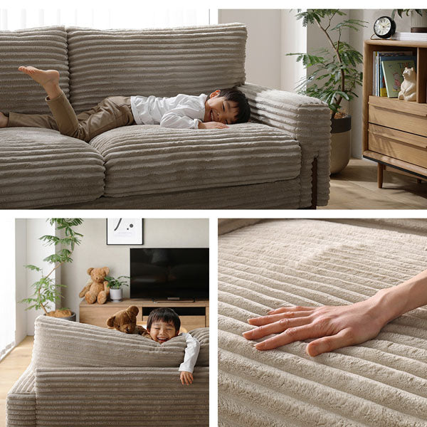 太畝コーデュロイソファ 『Belfa ベルファ』 オットマン単品 ベージュ - Image 24