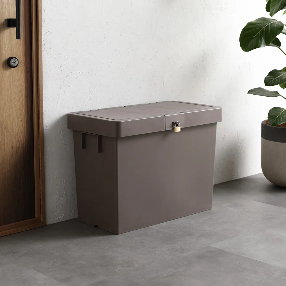 スリム＆スタッキングできる 宅配ボックス 52L ダスティピンク - Image 15