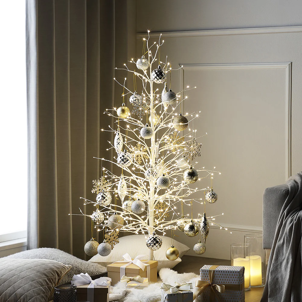 【クリスマス】 ノーブルブランチツリー+オーナメントセット 高さ約120cm ブラウン×ゴールド - Image 23