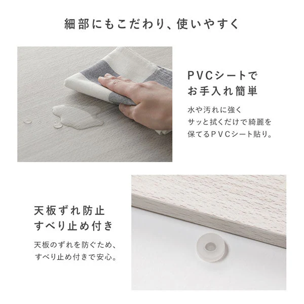 折りたたみ式こたつ2点セット(テーブル + ラビットファー調ポコポコ掛け布団) こたつテーブル:60×60cm(正方形) グレージュ×ウォールナット / こたつ布団:グレー - Image 19