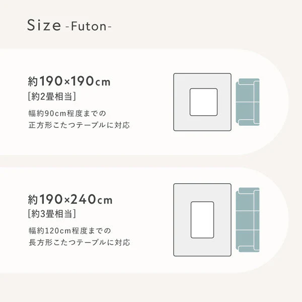 折りたたみ式こたつ2点セット(テーブル + ラビットファー調ポコポコ掛け布団) こたつテーブル:75×75cm(正方形) グレージュ×ウォールナット / こたつ布団:グレー - Image 27