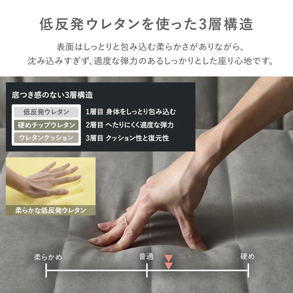 日本製 ハイバックリクライニング ローソファ 1人掛け チャコールグレー - Image 10