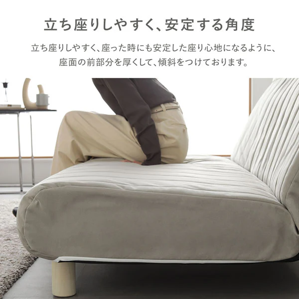 日本製 ハイバックリクライニング ローソファ 1人掛け チャコールグレー - Image 11