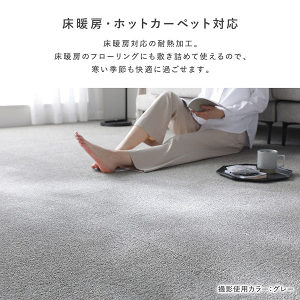 日本製 洗濯機で洗える タイルカーペット 防音  防炎 40cm幅 11mm厚【カットパイル】 ベージュ - Image 13