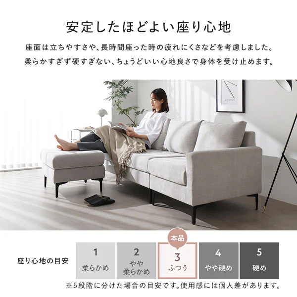 カウチソファ 『Sylva シルヴァ』 グレージュ - Image 12