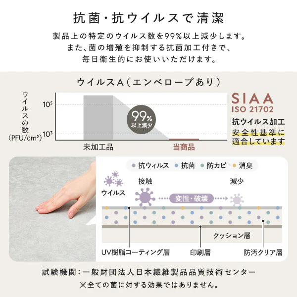 ペット対応 消臭 日本製クッションフロア オーク - Image 15