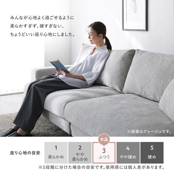 デザインソファ 『Wistiq ウィスティック』 4人掛けソファ単品 チャコールブラウン - Image 12